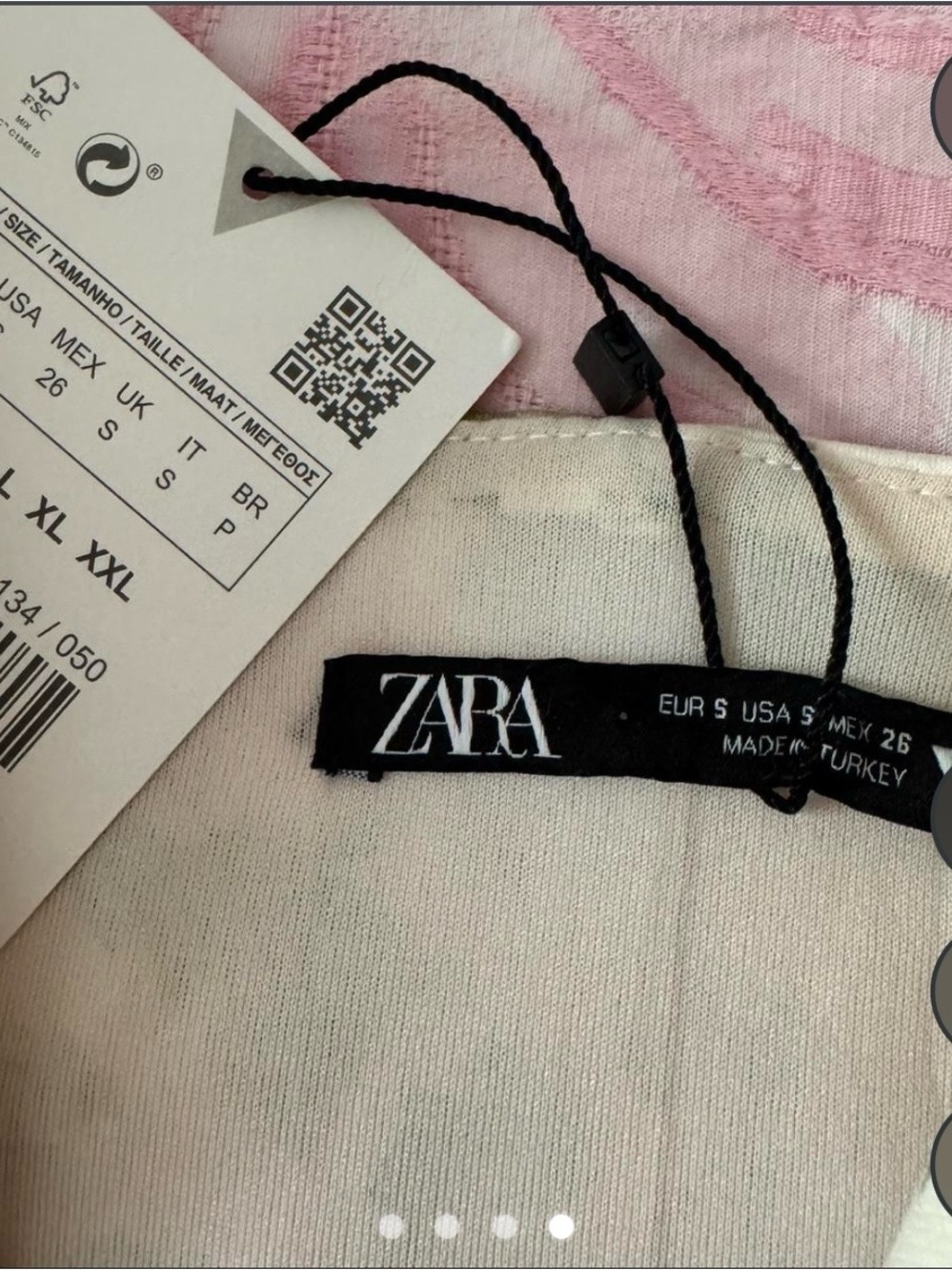 ZARA Corset with Pink, Peach & Lavender Floral Print - Picture 5 of 5